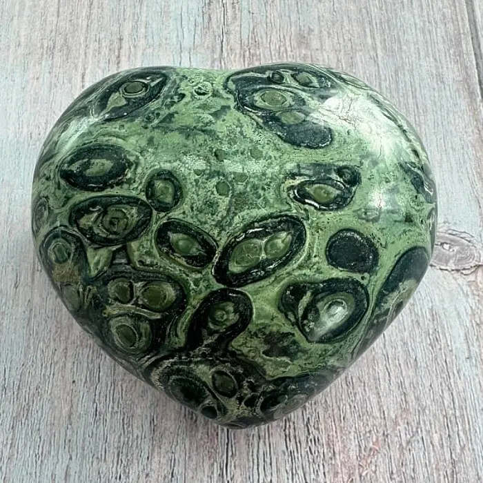Jaspis kambaba leštěný Madagaskar Srdce M9-9 - cca 9,2 x 8,5 cm, 492,5 g