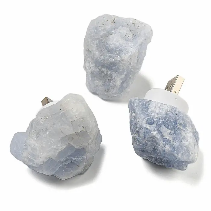 Akvamarínová USB lampička - cca 3 - 4,5 x 2,5 - 4 cm
