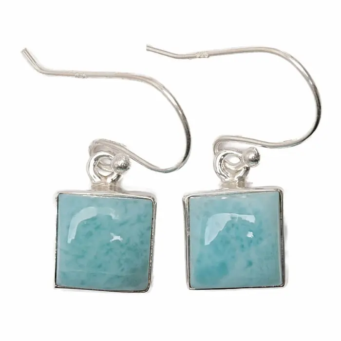 Larimar náušnice stříbro Ag 925 LOT7 - 1 cm, 4,2 g