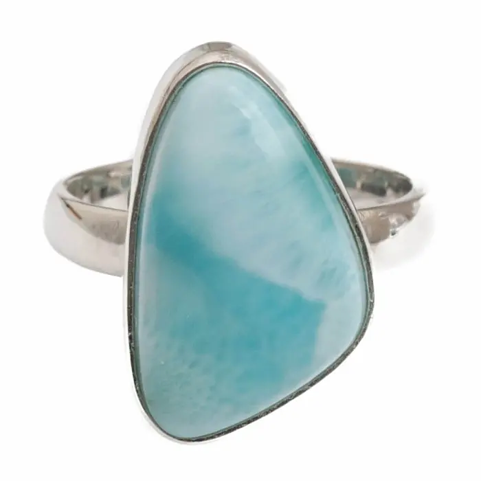 Larimar prsten stříbro Ag 925 LOT456 - 54 mm (US 7), 6,4 g