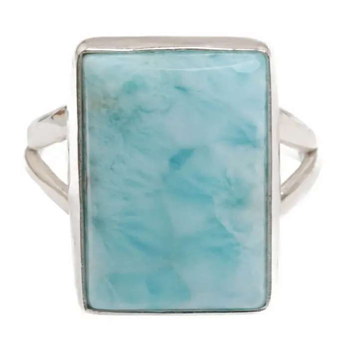 Larimar prsten stříbro Ag 925 LOT457 - 56 mm (US 7,5), 6,3 g