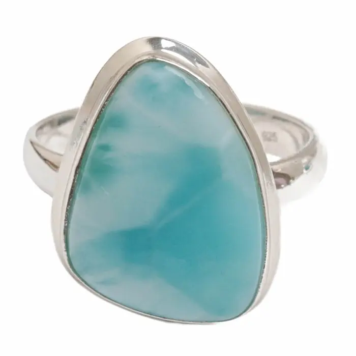 Larimar prsten stříbro Ag 925 LOT460 - 61 mm (US 9,5), 6,9 g