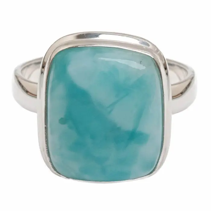 Larimar prsten stříbro Ag 925 LOT461 - 59 mm (US 9), 6,3 g