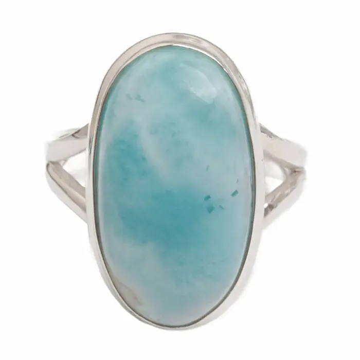 Larimar prsten stříbro Ag 925 LOT463 - 54 mm (US 7), 6,5 g