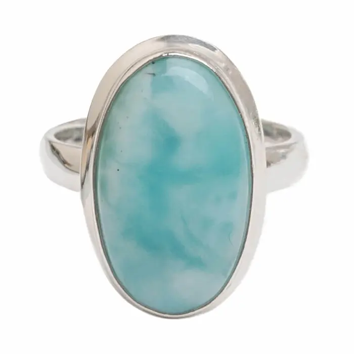 Larimar prsten stříbro Ag 925 LOT466 - 54 mm (US 7), 6 g