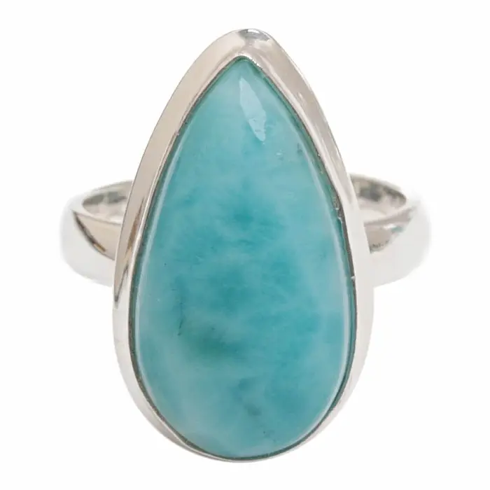 Larimar prsten stříbro Ag 925 LOT468 - 51 mm (US 5,5), 6,1 g