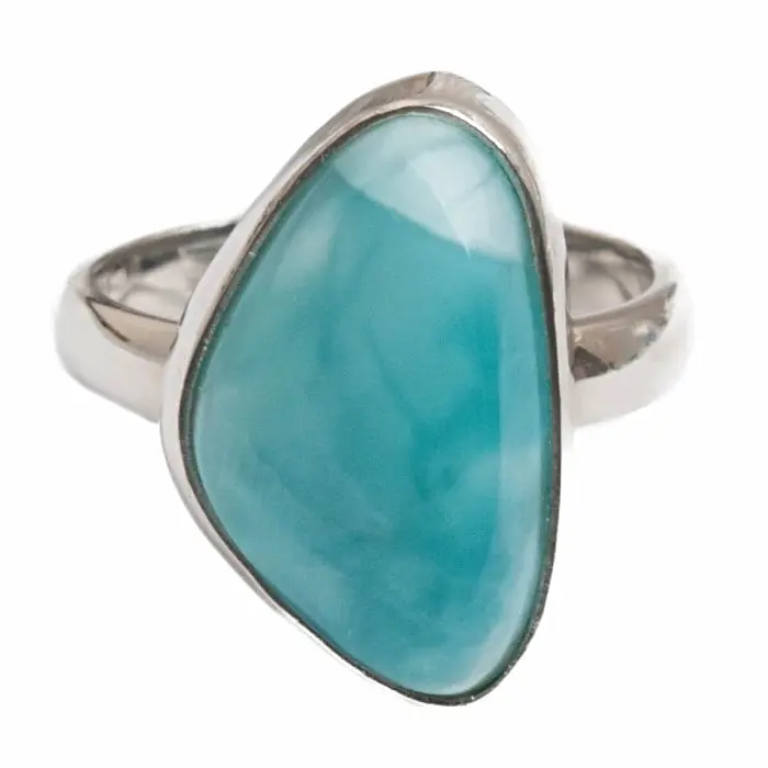 Larimar prsten stříbro Ag 925 LOT469 - 54 mm (US 7), 5,6 g