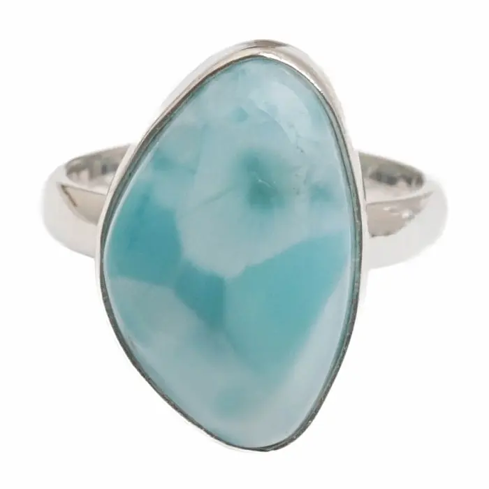 Larimar prsten stříbro Ag 925 LOT470 - 57 mm (US 8), 6,4 g