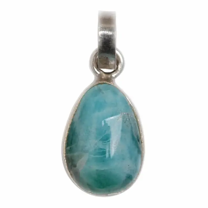 Larimar přívěsek stříbro Ag 925 KAPKA č. 2 - 1,2 cm, 1,5 g