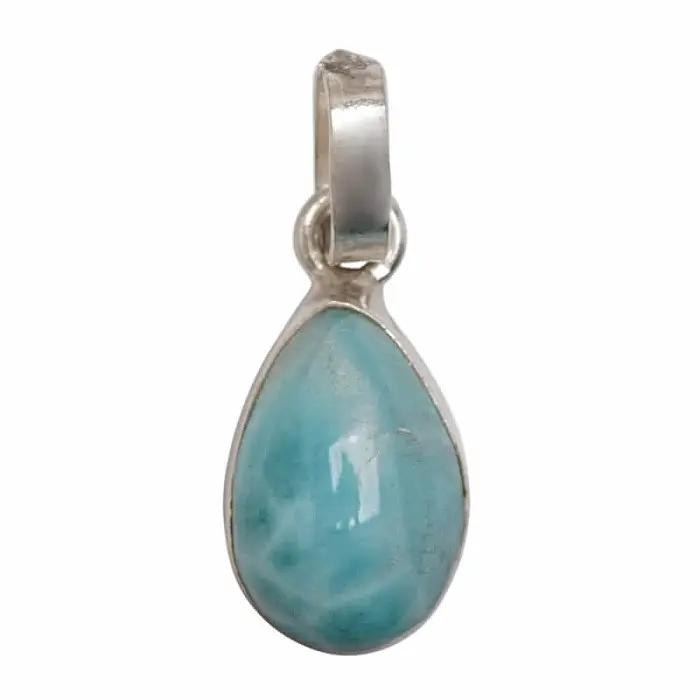 Larimar přívěsek stříbro Ag 925 KAPKA č. 5 - 1,2 cm, 1,5 g