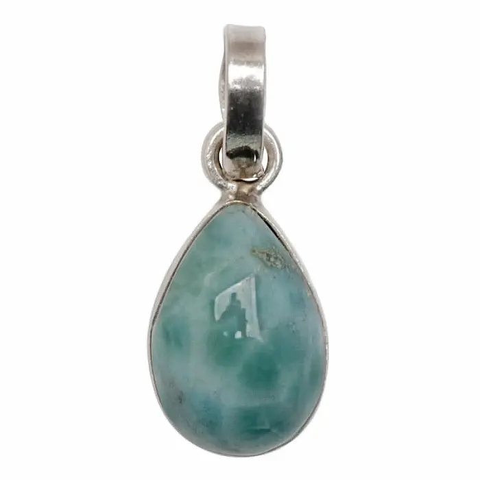 Larimar přívěsek stříbro Ag 925 KAPKA č. 7 - 1,2 cm, 1,5 g