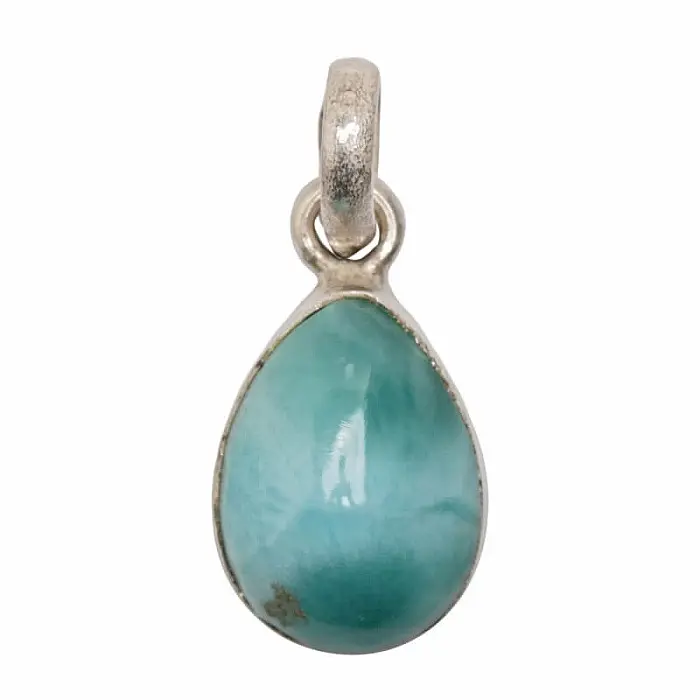 Larimar přívěsek stříbro Ag 925 KAPKA č. 8 - 1,2 cm, 1,6 g