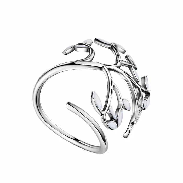 Stříbrný rhodiovaný prsten White tree - 62 mm (US 11)