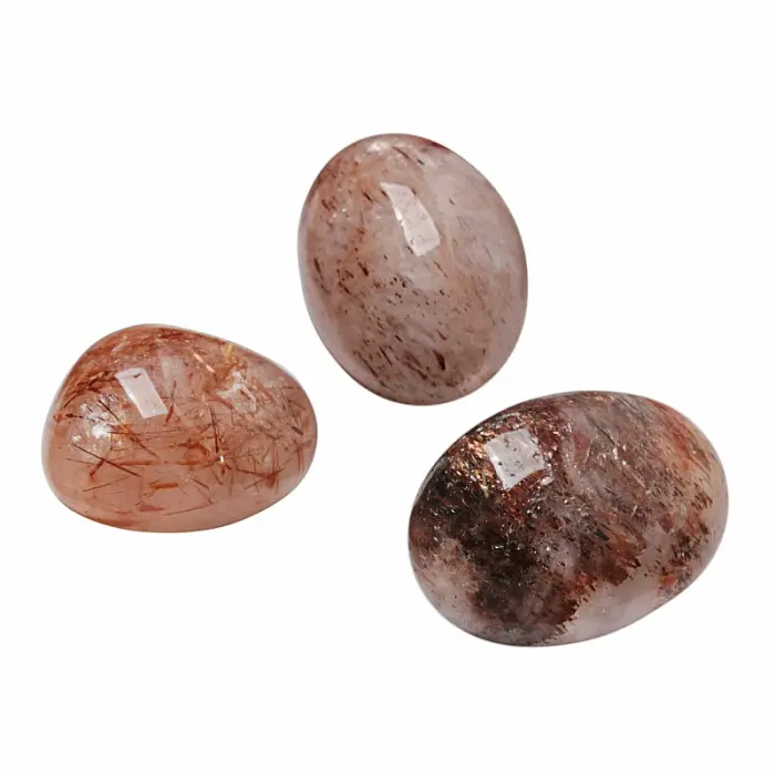 Hematoid (hematit v křišťálu) tromlovaný - L - cca 2,5 - 3 cm