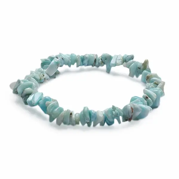 Larimar náramek sekaný extra AA kvalita - obvod cca 16 až 22 cm