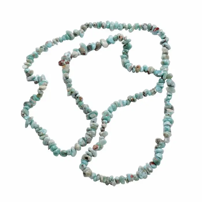 Larimar náhrdelník sekaný - cca 80 cm