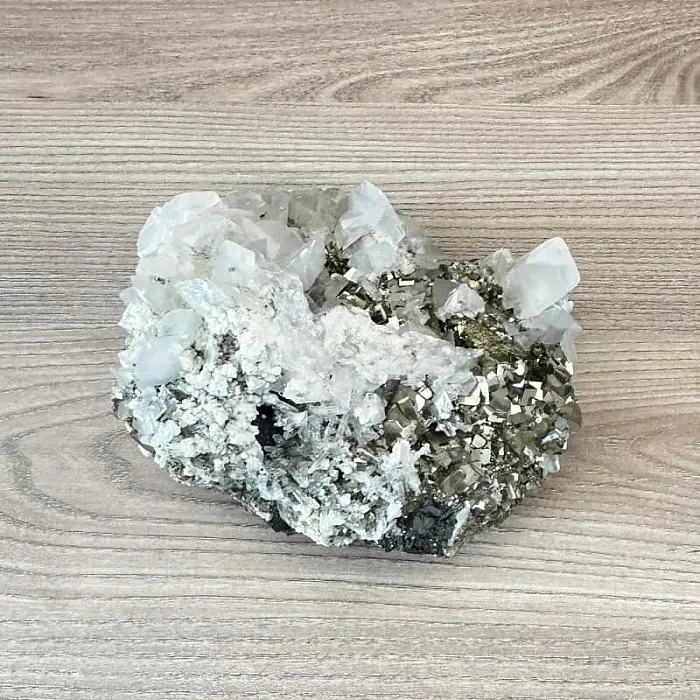 Pyrit, kalcit, galenit drůza Kosovo 16 - cca 14 x 10 cm, 1946 g