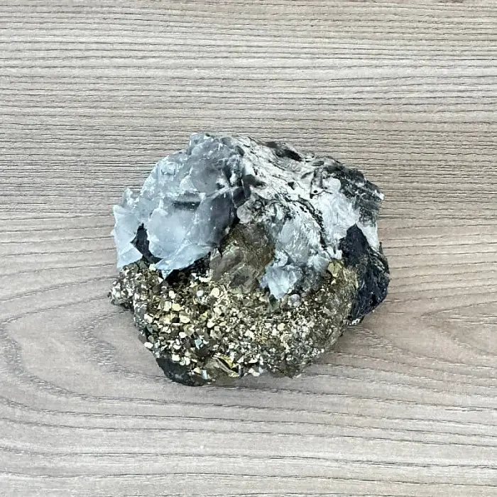 Pyrit, kalcit, galenit drůza Kosovo 17 - cca 9 x 9 cm, 858 g