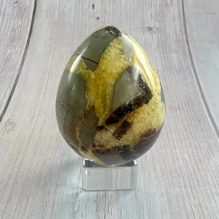 Septárie vajíčko bytová dekorace 15 - cca 5,1 x 7 cm, 281 g