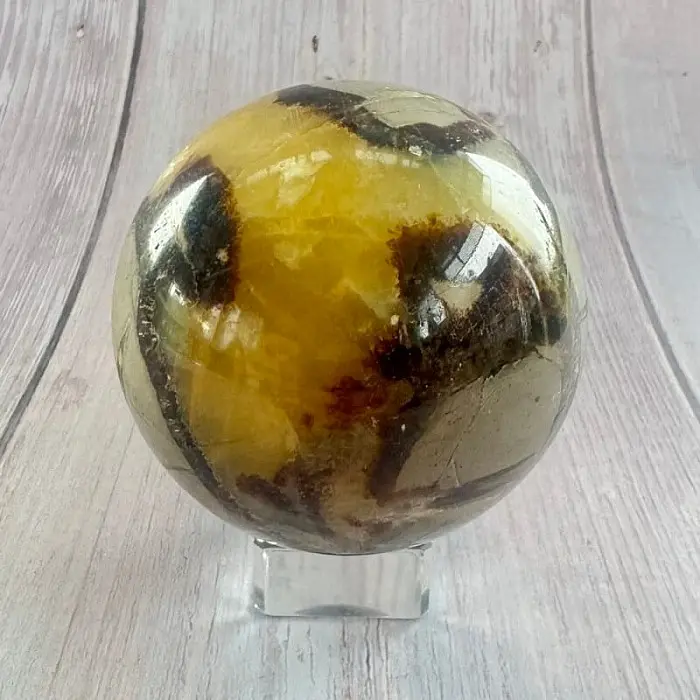 Septárie leštěná koule Madagaskar 30 - cca ø 7,1 cm, 543 g