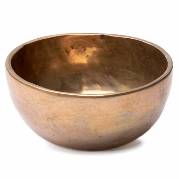 Tibetská bronzová zpívající mísa symbol ÓM - 9 cm
