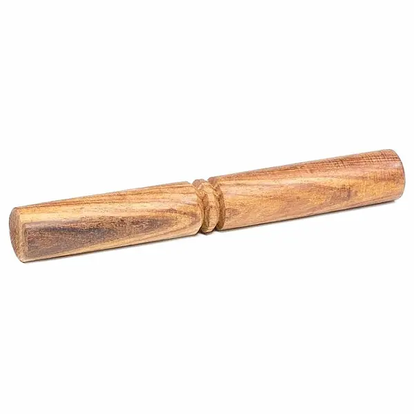 Palička dřevěná zdobená ke zpívajícím miskám 19 cm - cca 19 cm