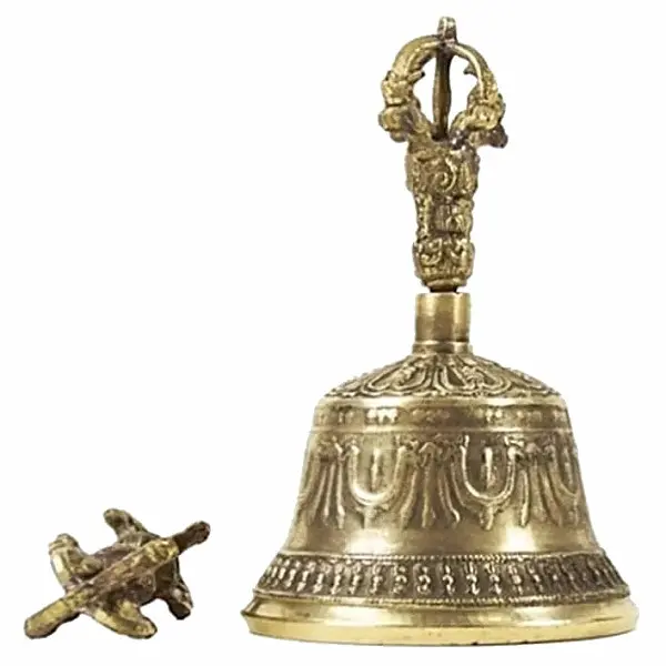 Rituální Zvonek s dorže 13,5 cm - cca 7 x 13,5 cm
