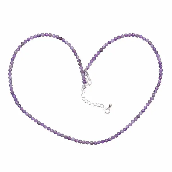 Ametyst broušený náhrdelník 3,3 mm - délka cca 40,5 cm