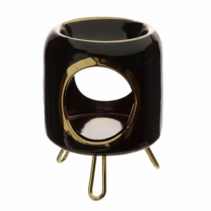 Aroma lampa keramická Black cylinder - cca 8 x 11,5 cm