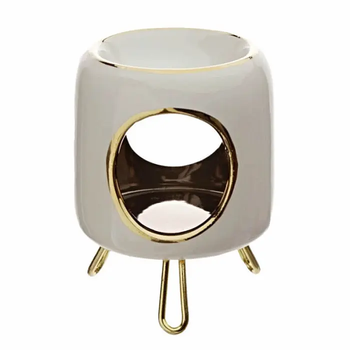 Aroma lampa keramická Grey cylinder - cca 8 x 11,5 cm