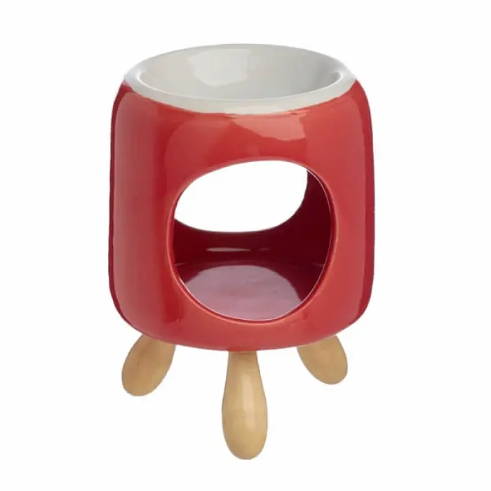 Aroma lampa keramická Red cylinder - cca 8,5 x 12 cm