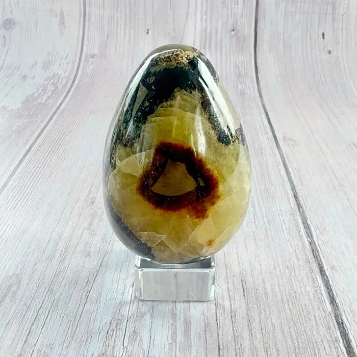 Septárie vajíčko bytová dekorace 24 - cca 5,4 x 7,6 cm, 294,9 g