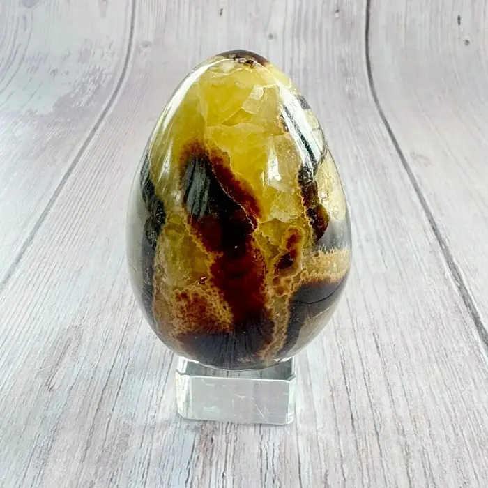 Septárie vajíčko bytová dekorace 26 - cca 5,2 x 7,5 cm, 272,2 g