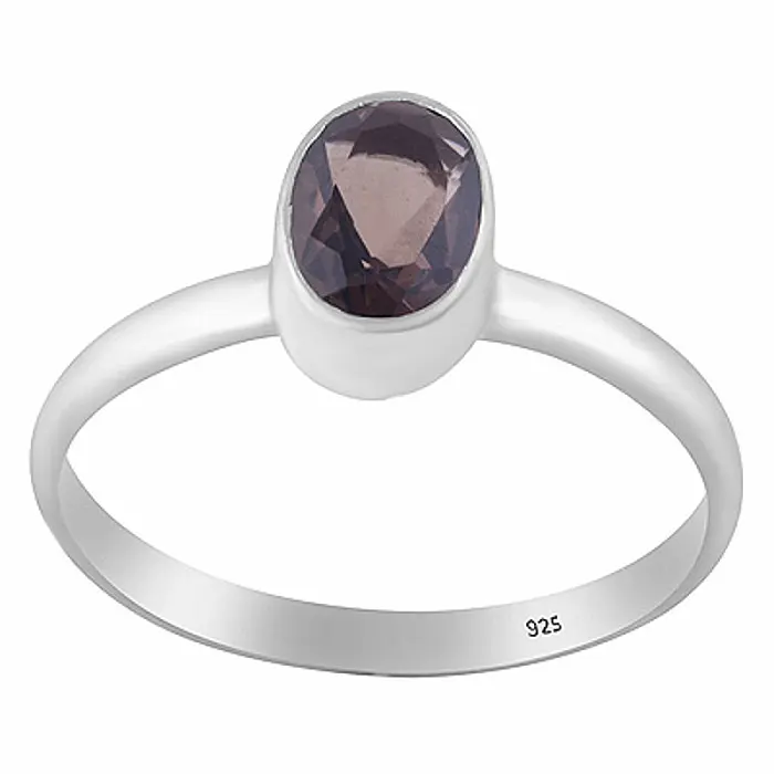 Stříbrný prsten se záhnědou - 53 mm (US 6,5), 1,6 g