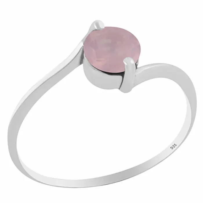 Stříbrný prsten s růženínem - 52 mm (US 6), 1,4 g