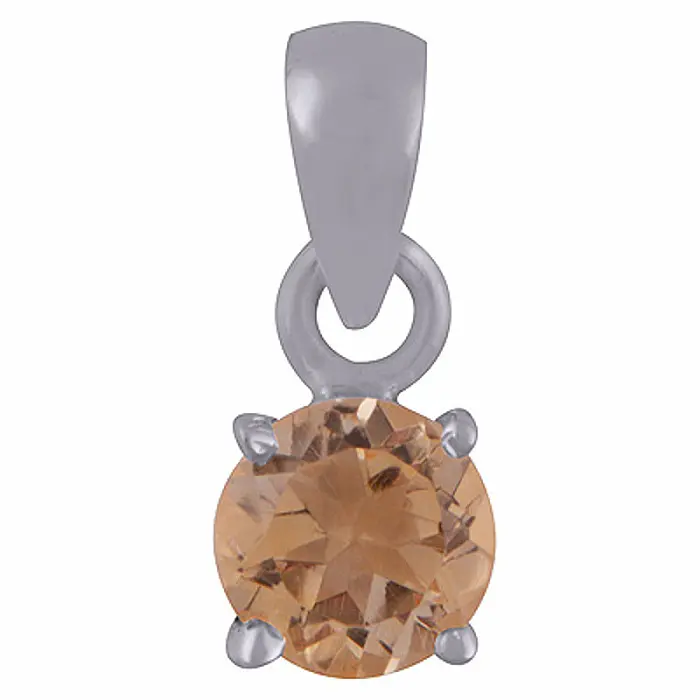 Stříbrný přívěsek s citrínem - 6 mm, 1,4 g