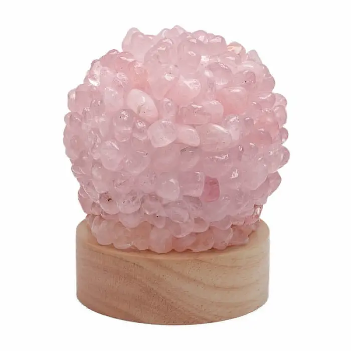 Růženín tromlovaný stolní lampička s napojením USB - cca 10 cm