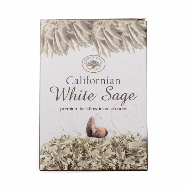 Vonné kužely pro tekoucí dým Green Tree Californian White Sage - 12 ks