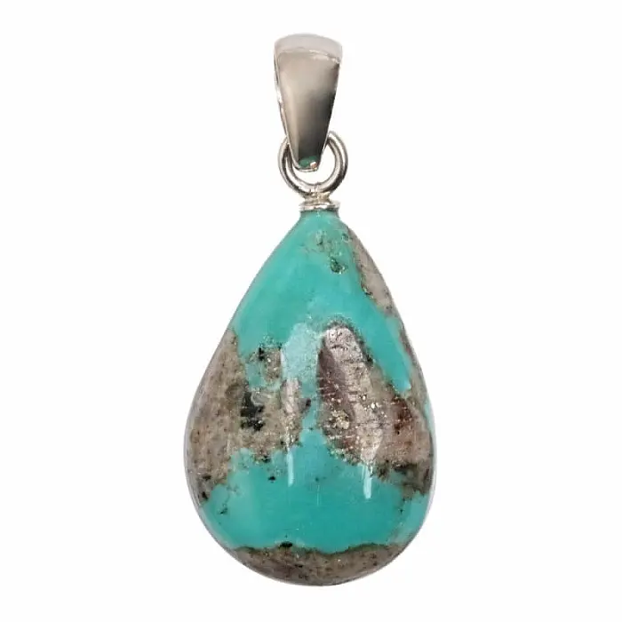 Tyrkys přívěsek stříbro Ag 925 KAPKA SCH67-3 - 1,7 x 2,6 cm, 7,6 g