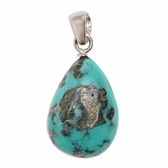 Tyrkys přívěsek stříbro Ag 925 KAPKA SCH67-4 - 1,9 x 2,6 cm, 9 g