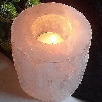 Selenit svícen kulatý - cca 800 g