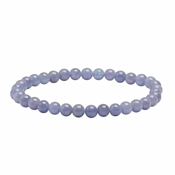 Tanzanit náramek korálkový 6 mm - obvod cca 16 až 22 cm