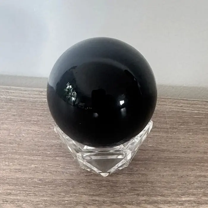 Obsidián černý nebeské oko koule Mexiko 7 - cca ø 4,8 cm, 144,2 g