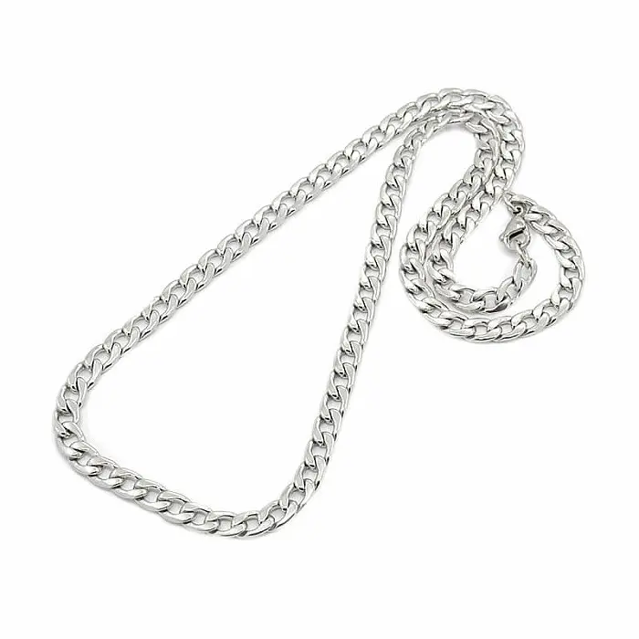 Řetízek Curb styl nerezová ocel barva stříbra 58 cm - cca 58 cm