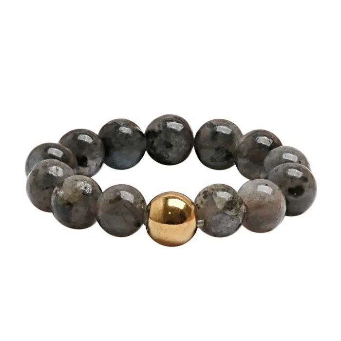 Labradorit prsten elastický - 56 - 62 mm (US 8 - 11)