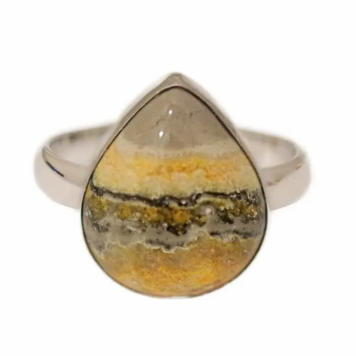 Jaspis čmeláčí prsten stříbro Ag 925 VHR010625 - 3 - 52 mm (US 6), 3,5 g