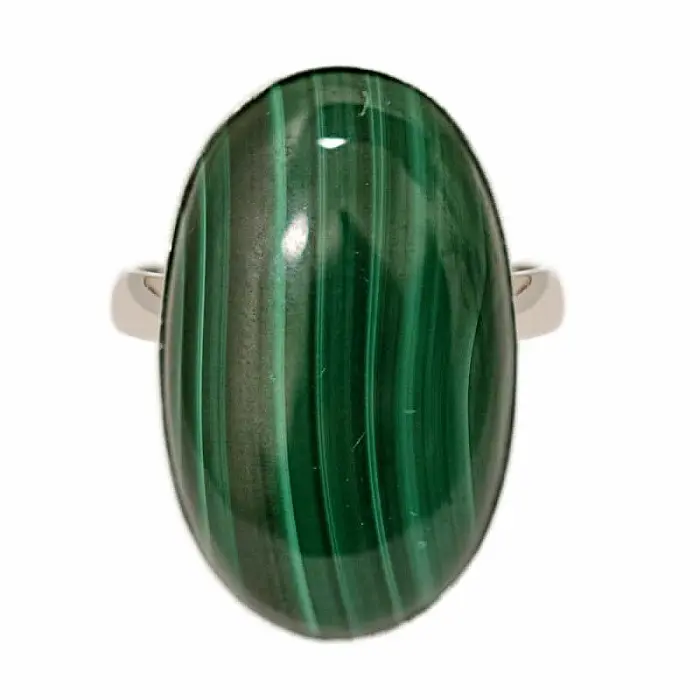 Malachit prsten stříbro Ag 925 VHR010650 - 52 mm (US 6), 8,9