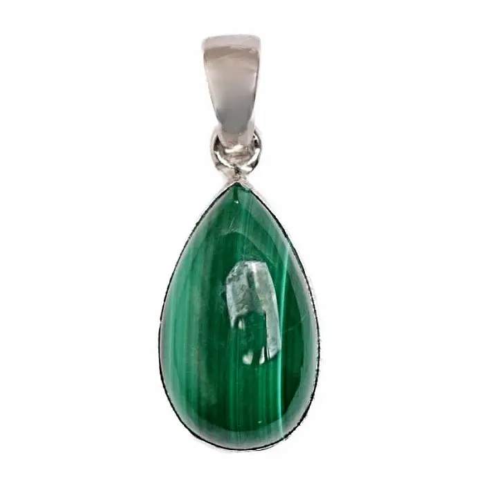 Malachit přívěsek stříbro Ag 925 VHP010655 - 2 - cca 1,5 cm, 2,6 g
