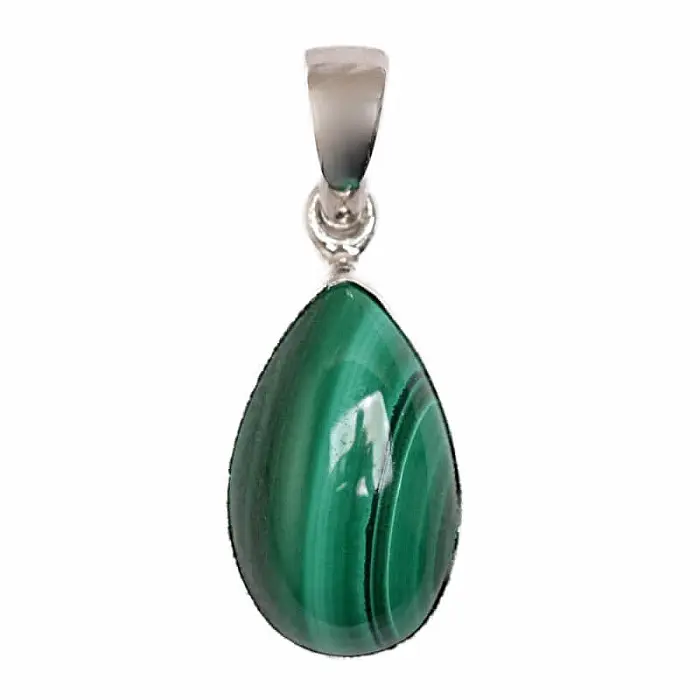 Malachit přívěsek stříbro Ag 925 VHP010655 - 3 - cca 1,5 cm, 2,6 g