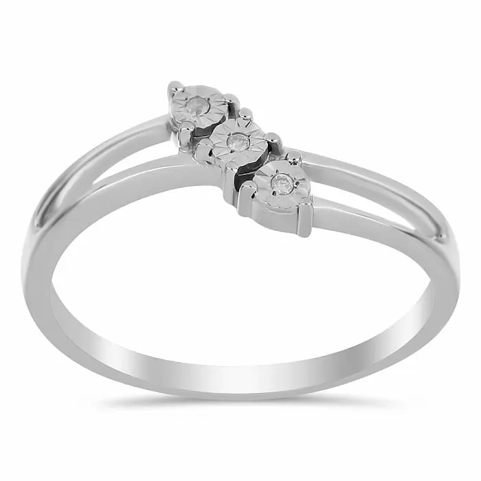 Prsten stříbrný s broušeným diamantem Ag 925 017333 DIA